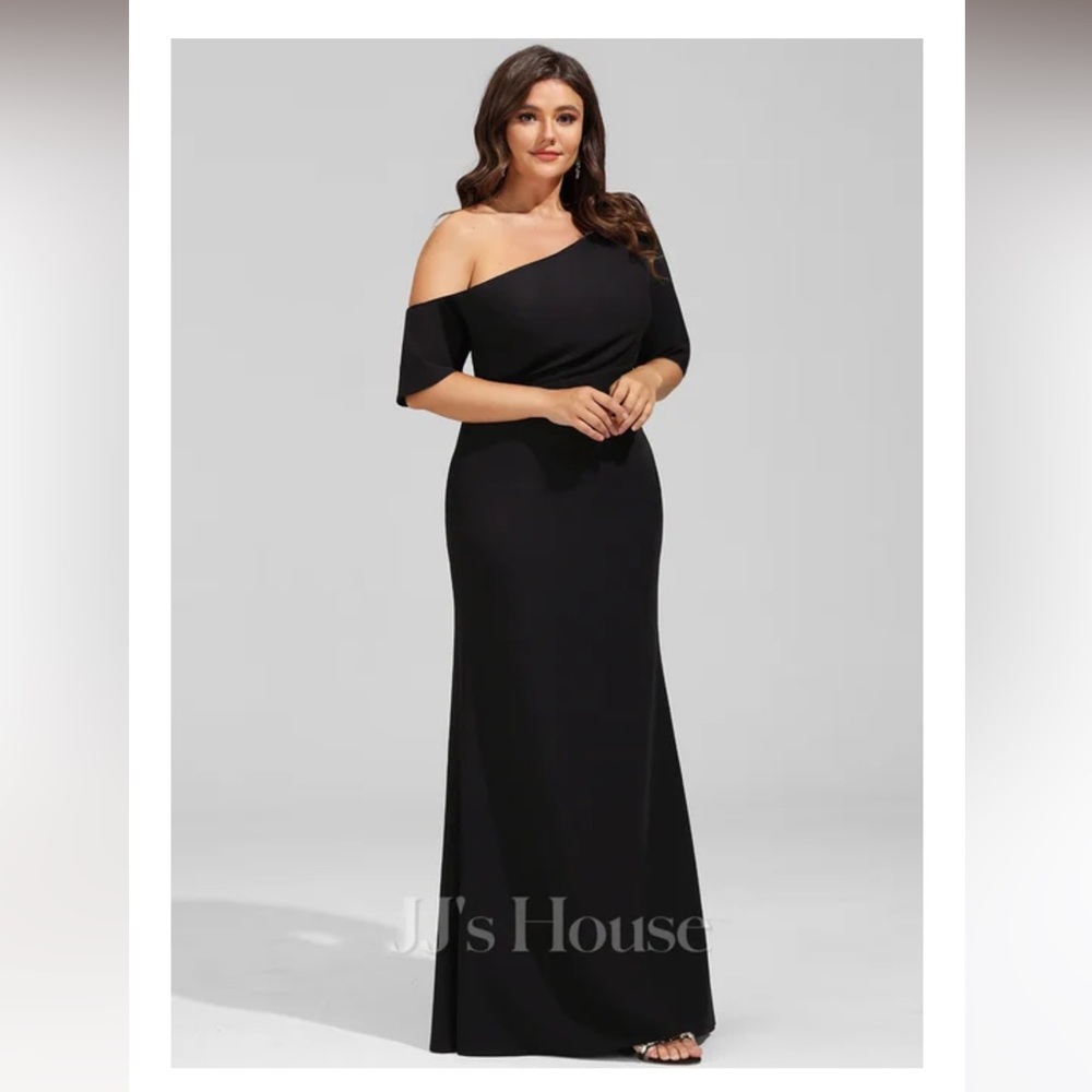 JJs House Classic Black One-Shoulder Dress